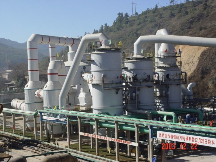 800,000 tons/year sulfur-to-sulfuric acid project